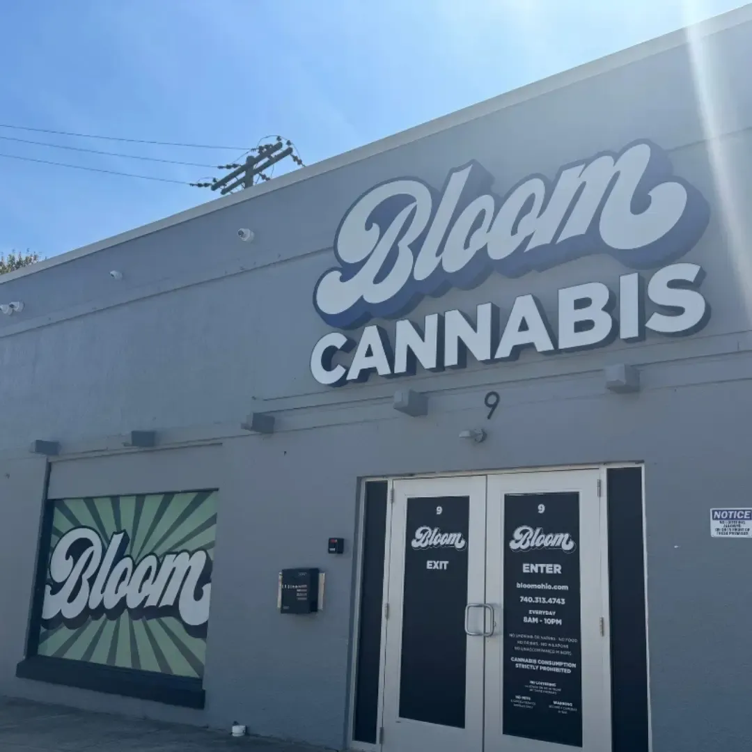 Bloom Cannabis dispensary storefront in Athens, Ohio