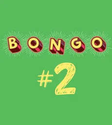 Bongo #2 printable 420 bingo card cover in green and yellow