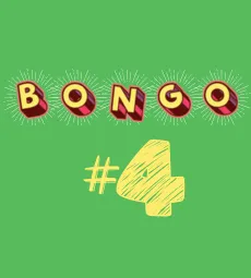 Bongo #4 printable 420 bingo card cover in green and yellow
