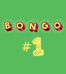 Bongo #1 printable 420 bingo card cover in green and yellow