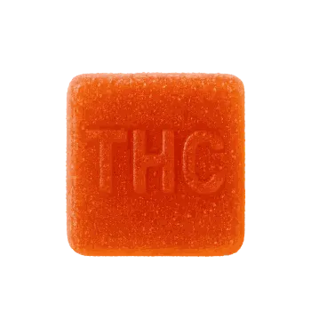 A THC-stamped fruit chew