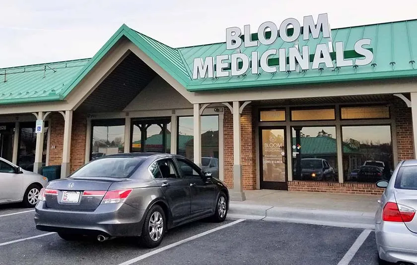 Bloom Medicinals dispensary storefront in Germantown, Maryland