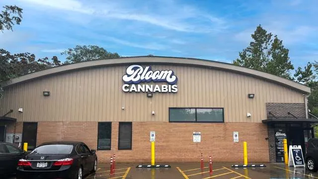 Bloom Cannabis Akron dispensary storefront on East North Street